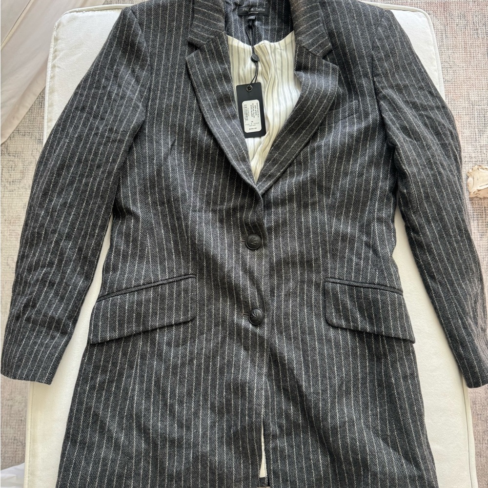 Rag & Bone Charcoal Pinstripe Blazer